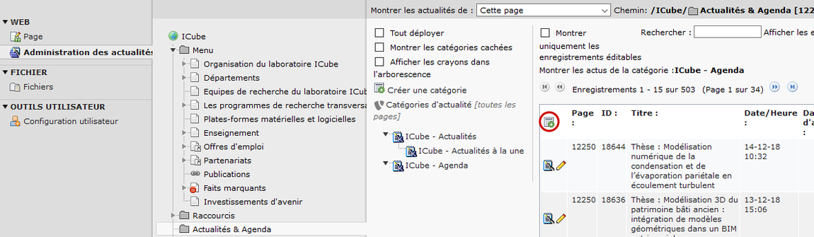 TYPO3 version 4.5 - Nouvel événement : onglet Général