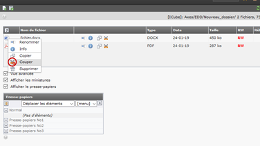TYPO3 version 4.5 - Déplacer (couper) un fichier