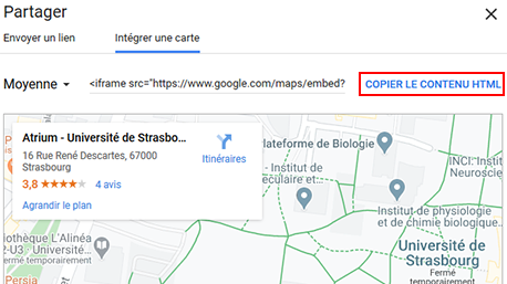 Copier le code HTML et le coller dans TYPO3