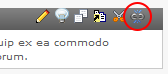Icône chaîne brisée lors de l'édition due la page